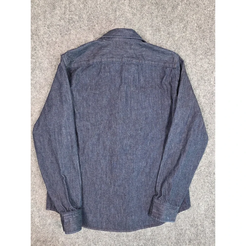 Lauren Ralph Lauren Denim Shirt Womens Medium Blue Long Sleeve Button Up Pocket - Picture 12 of 12